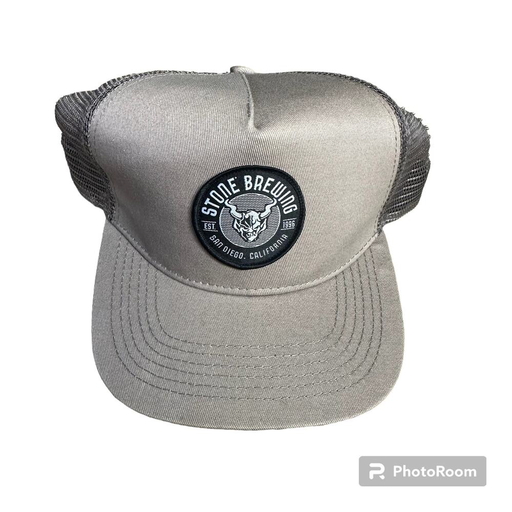 Stone‎ Brewery San Diego California Trucker Hat Baseball Cap Adjustable Beige
